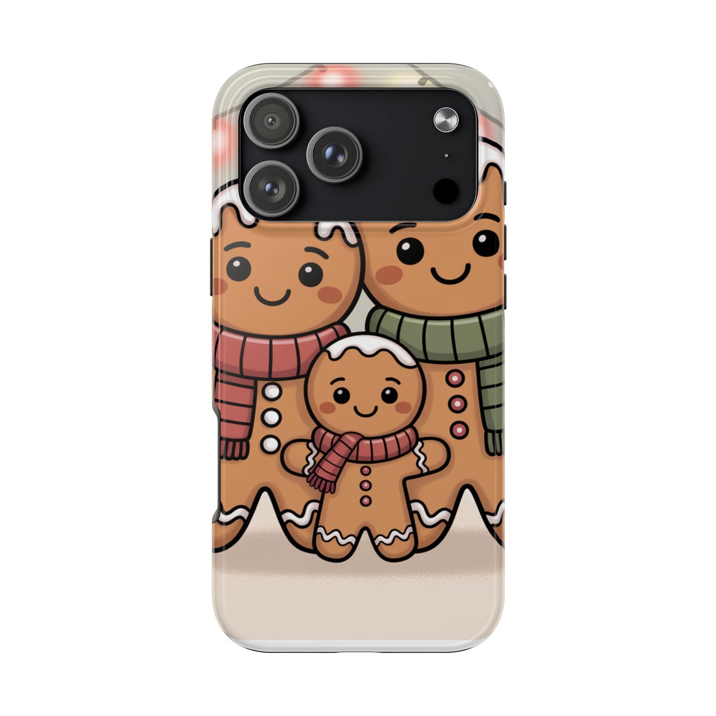 Gingerbread Cartoon Family Tough Phone Case – Festive Holiday Protection