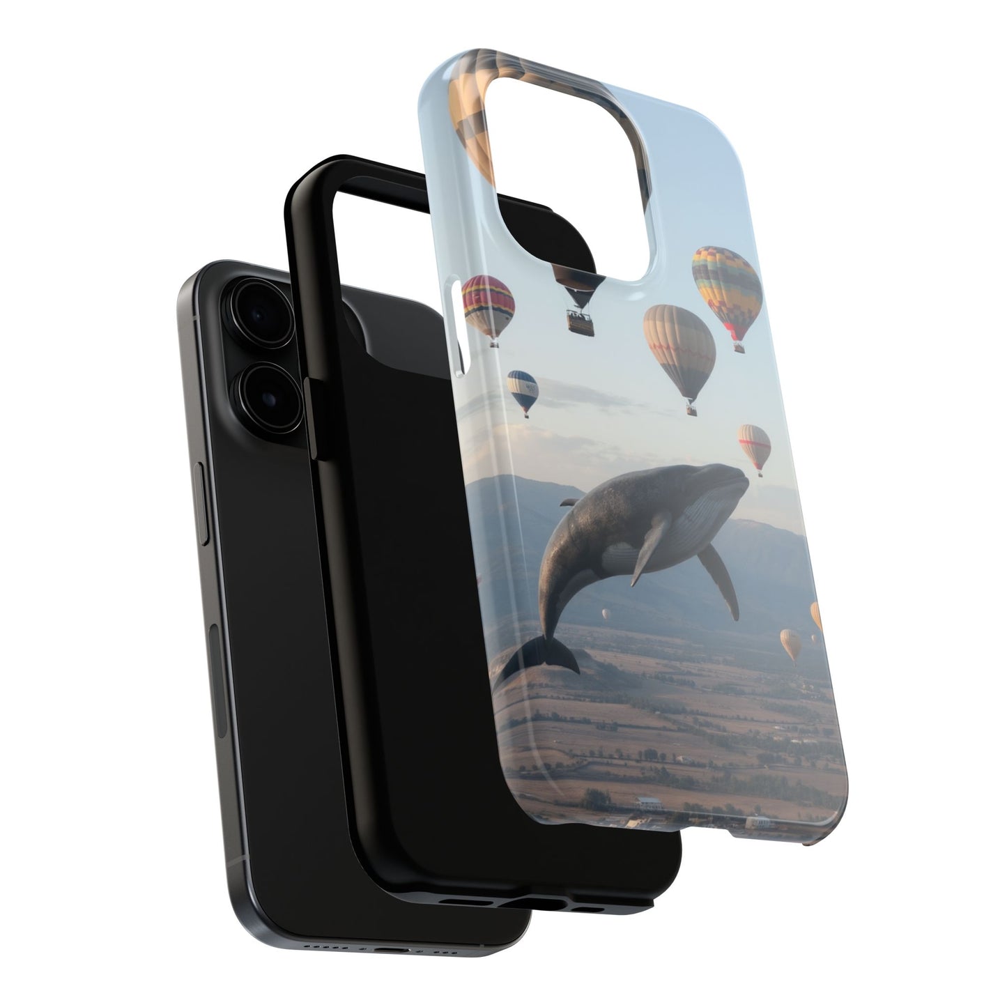 Whale Hot Air Balloon Tough Phone Case - Adventure & Nature Lovers