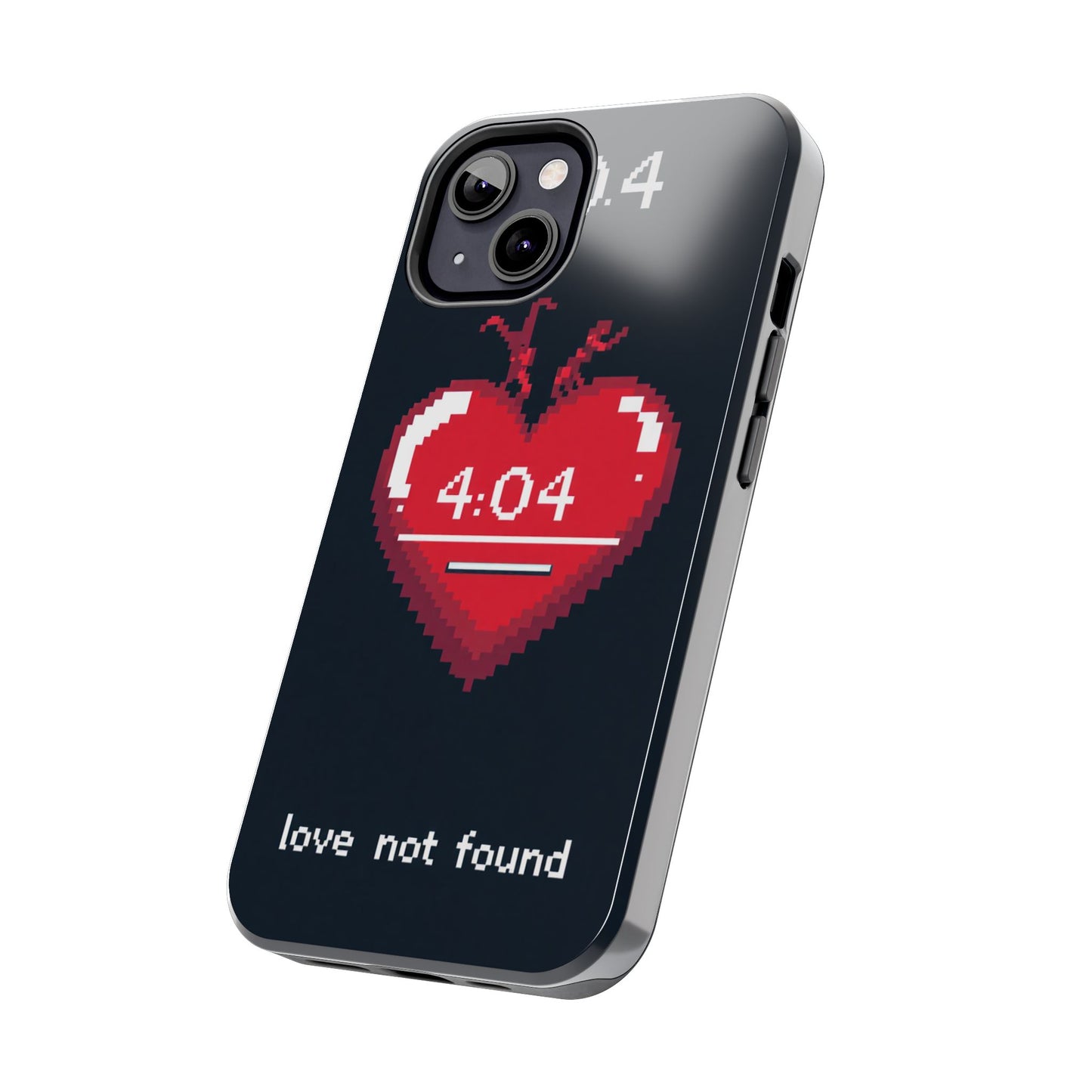Vintage Pixel Heart Tough Phone Case - "404 Love Not Found" Design