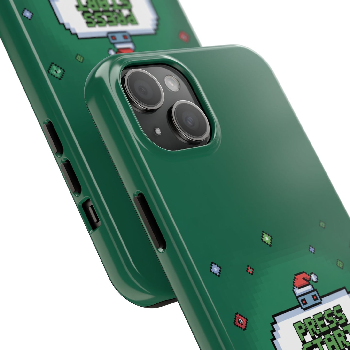 Christmas Pixel Gaming Phone Case - Press Start for Christmas Design