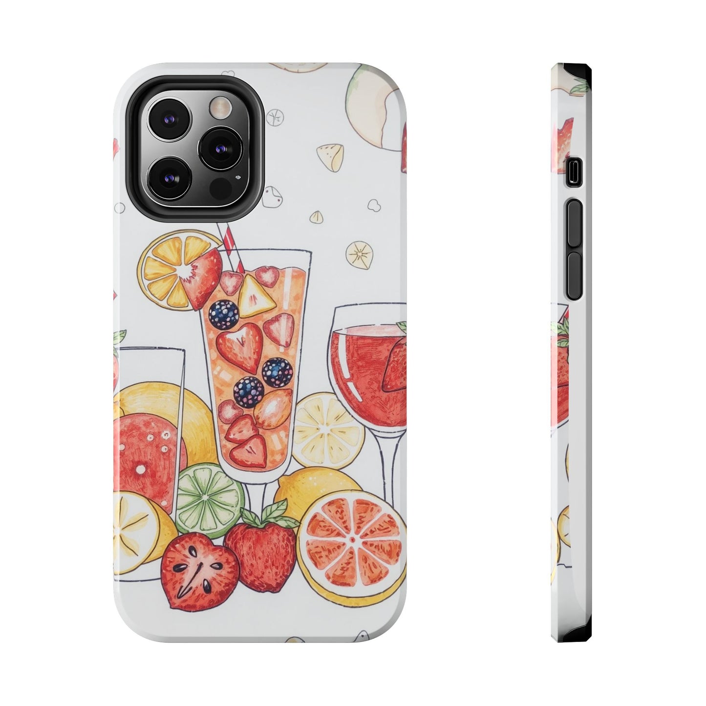 Colorful Fruit Cocktail Tough Phone Case - Perfect for Summer Vibes