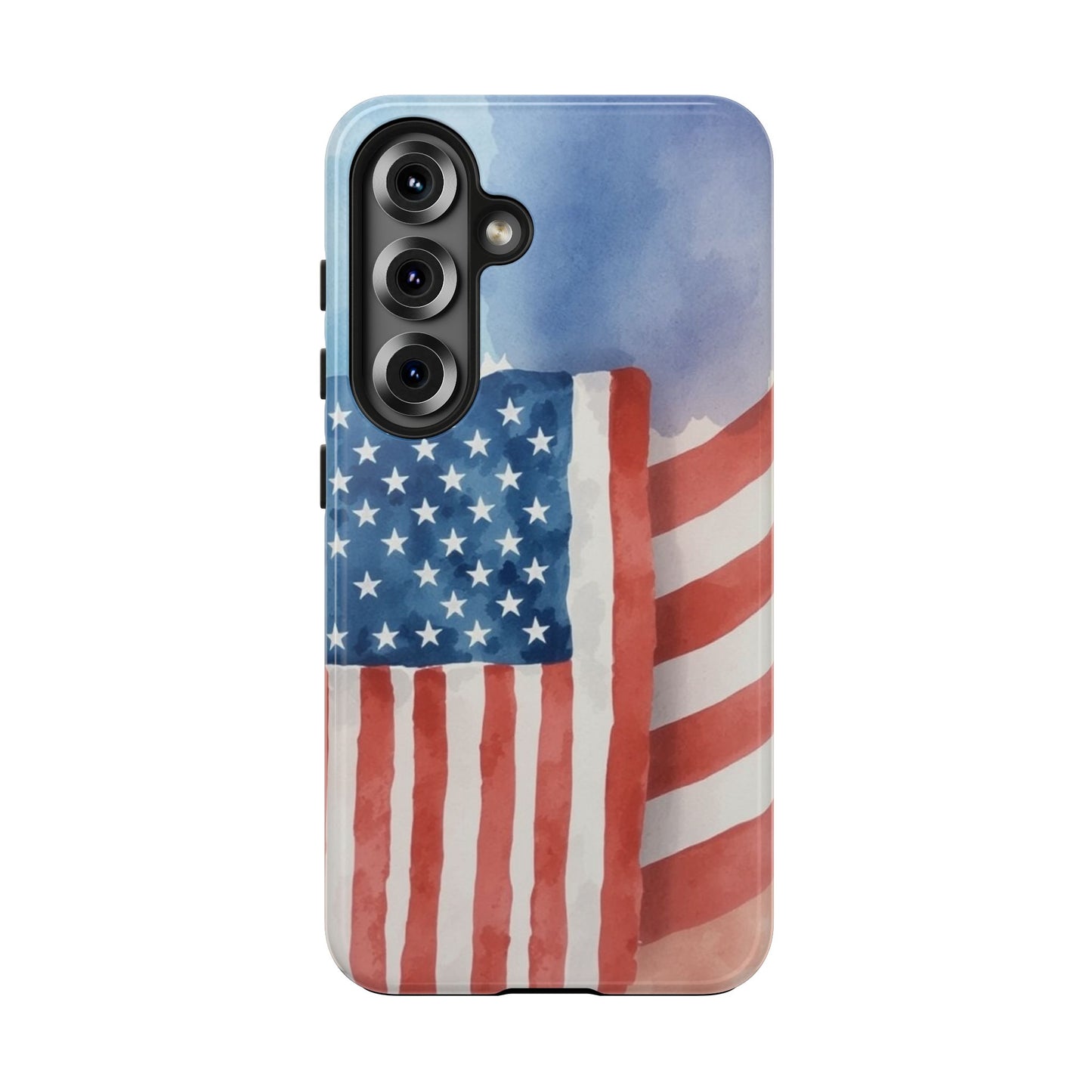 Abstract Watercolor American Flag Design - Tough Phone Case - for iPhone