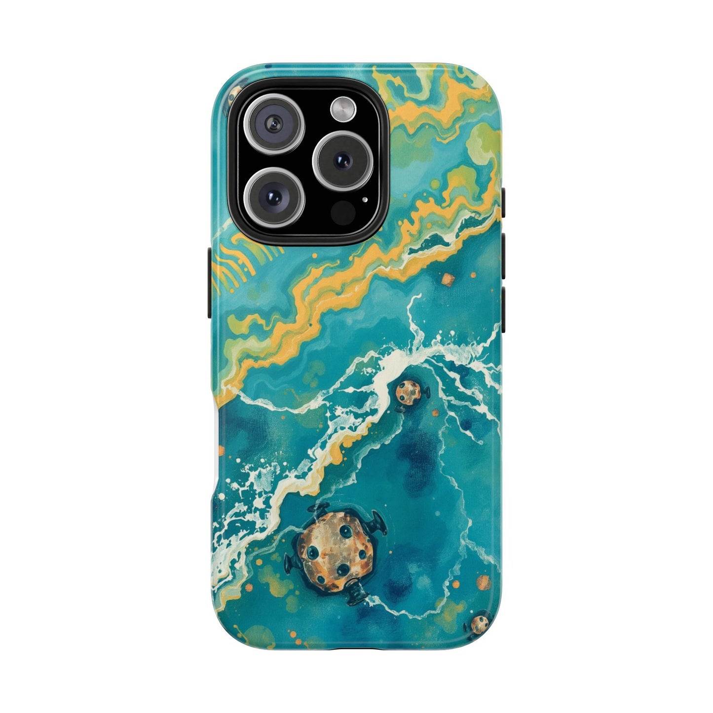 Ocean Wave Tough Phone Case – Durable Protection with Abstract Art Design