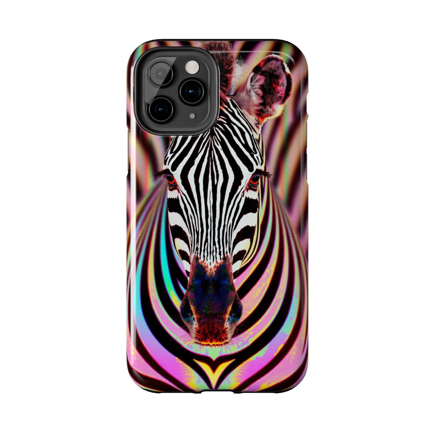 Vibrant Zebra Tough Phone Case - Unique Animal Design for Wild Spirit
