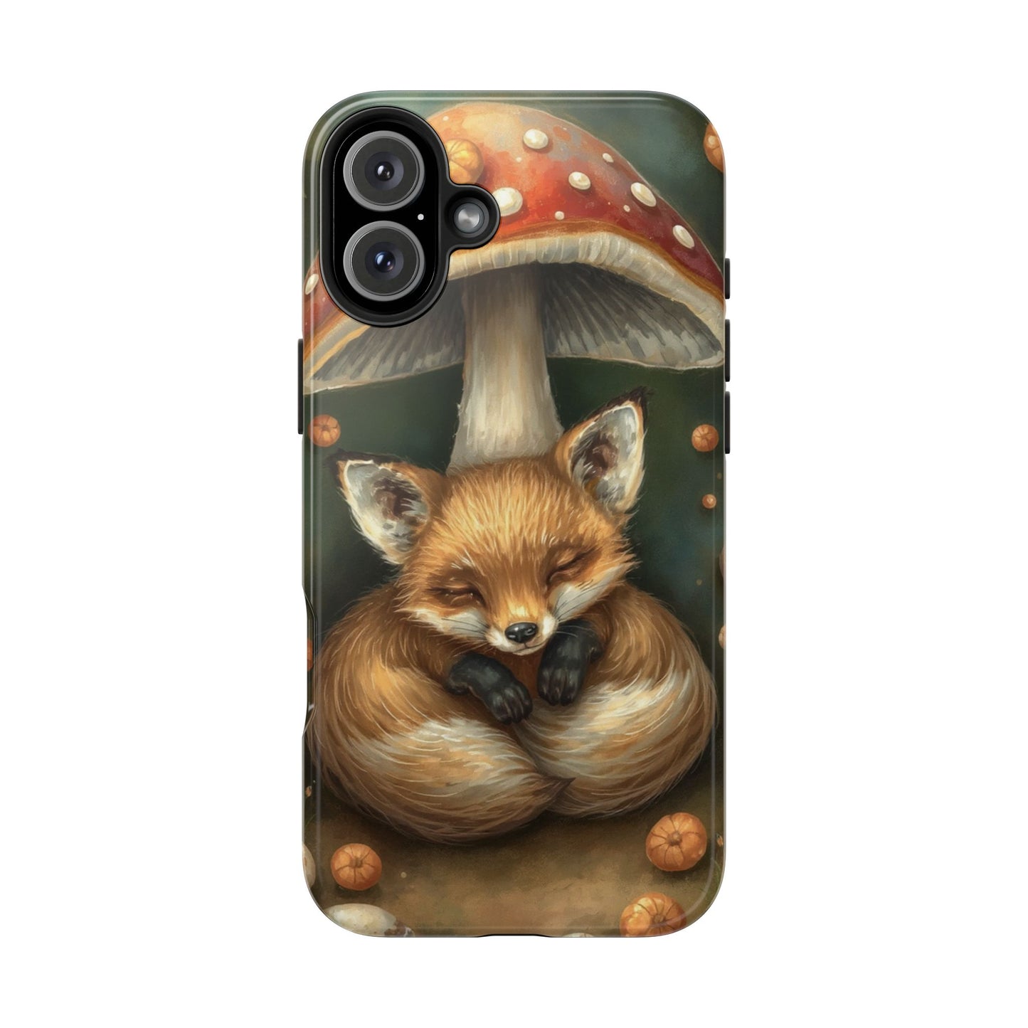 Cute Fox & Mushroom Phone Case - Tough Protective Cover