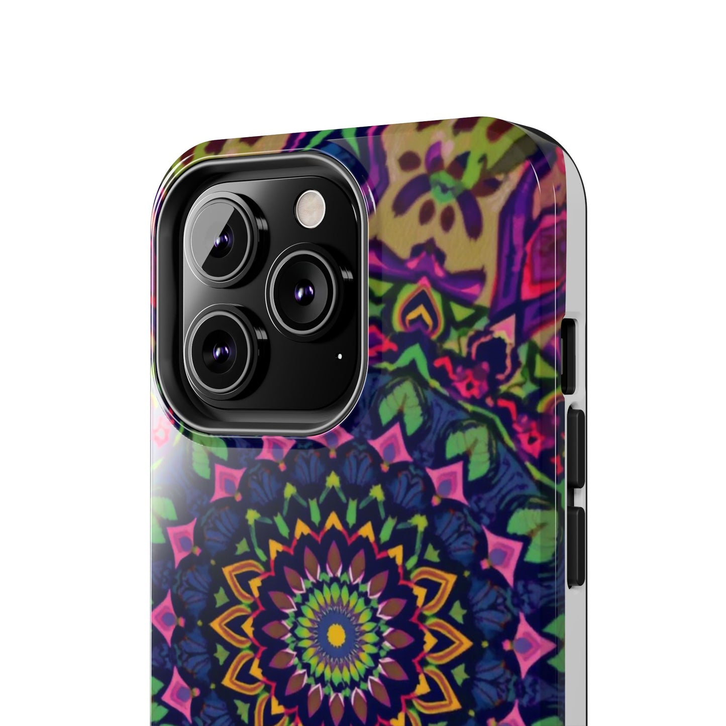 Vibrant Mandala Tough Phone Case - Colorful, Purple Fusion, Durable Protection for Your Device - for iPhone