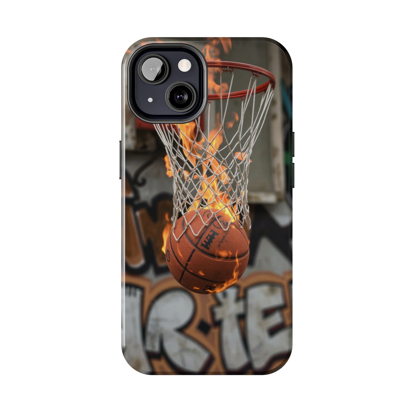 Fire Basketball Tough Phone Case - Durable Sporty Design for Athletes & Fans