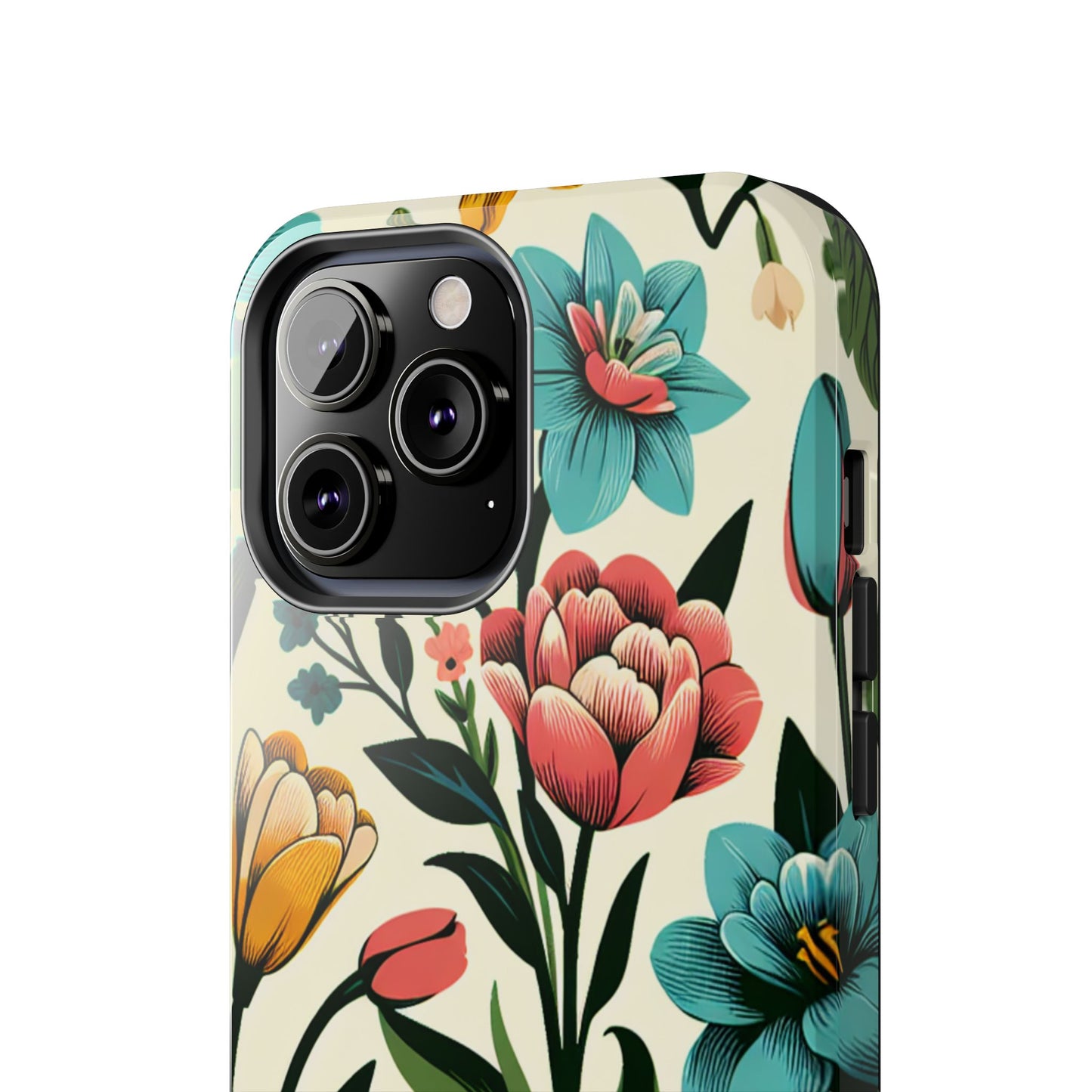 Floral Tough Phone Case - Vibrant Flower Design for Stylish Protection - for iPhone