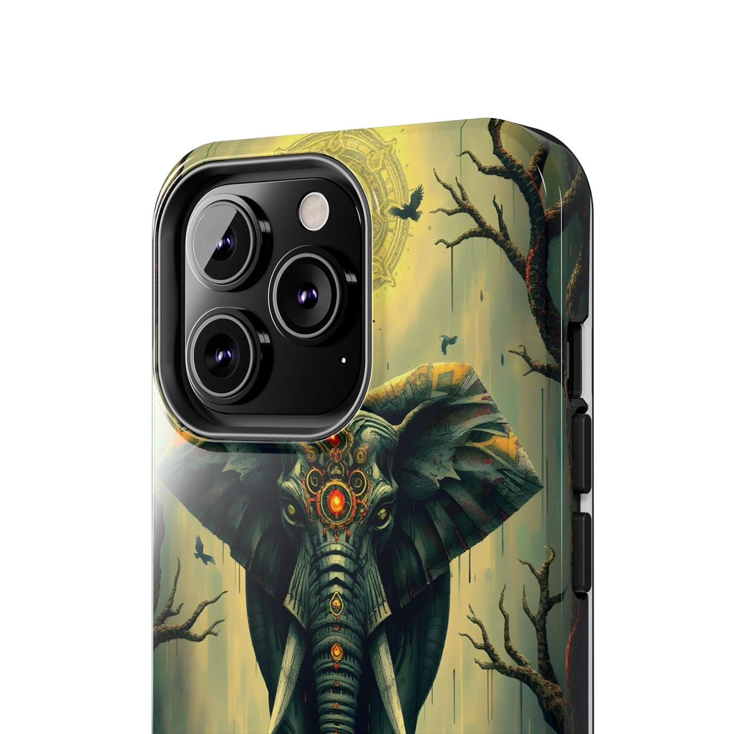 Mystical Forest Elephant Tough Phone Case | Vibrant Design for Nature Lovers - for iPhone