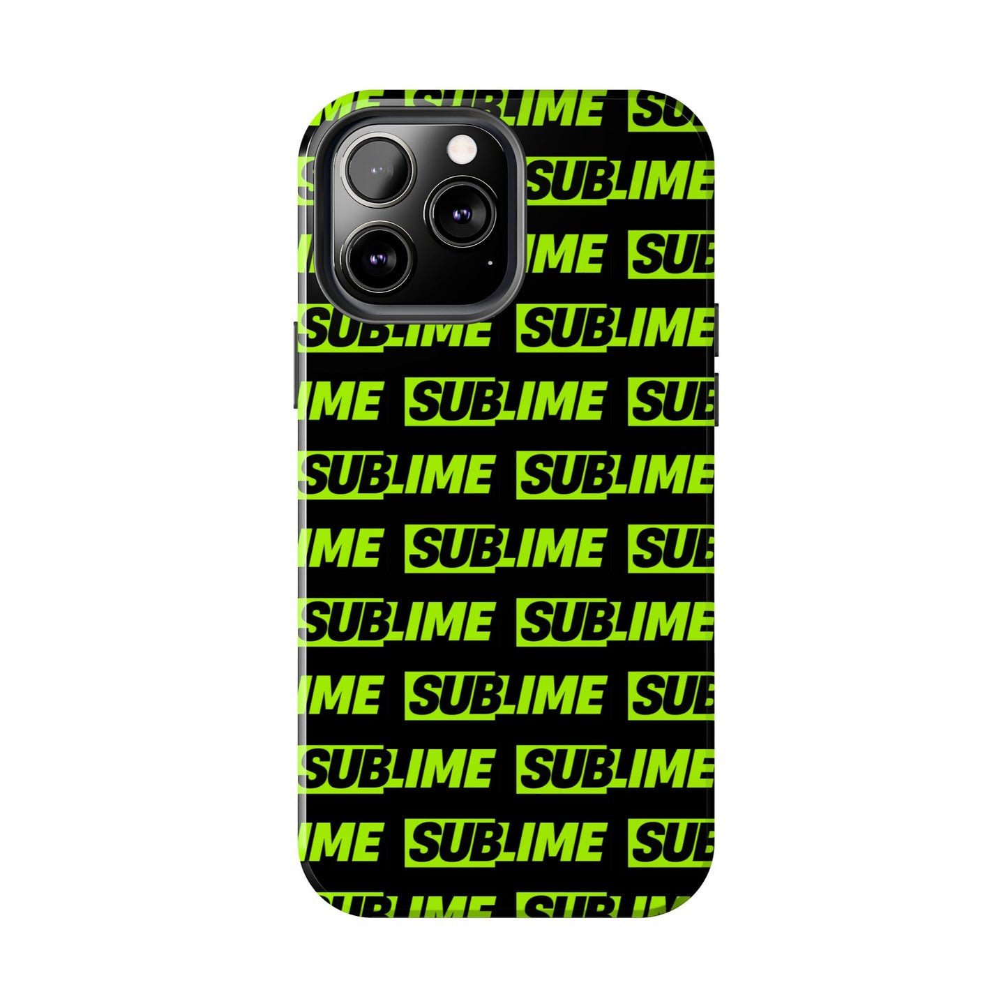 Sublime Text Pattern Tough Phone Case - Vibrant Protective Cover for iPhone