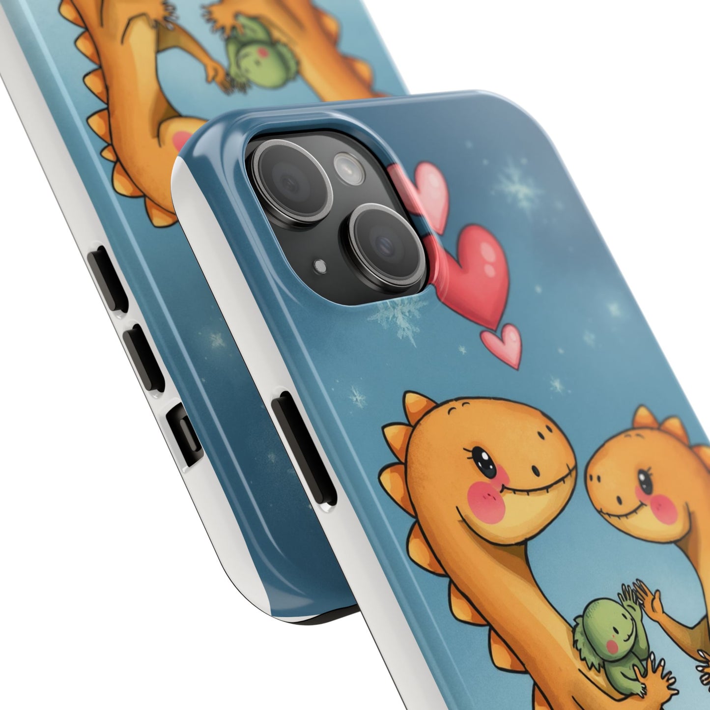 Dino Love Tough Phone Case - Cute & Durable Design for Kids & Parents