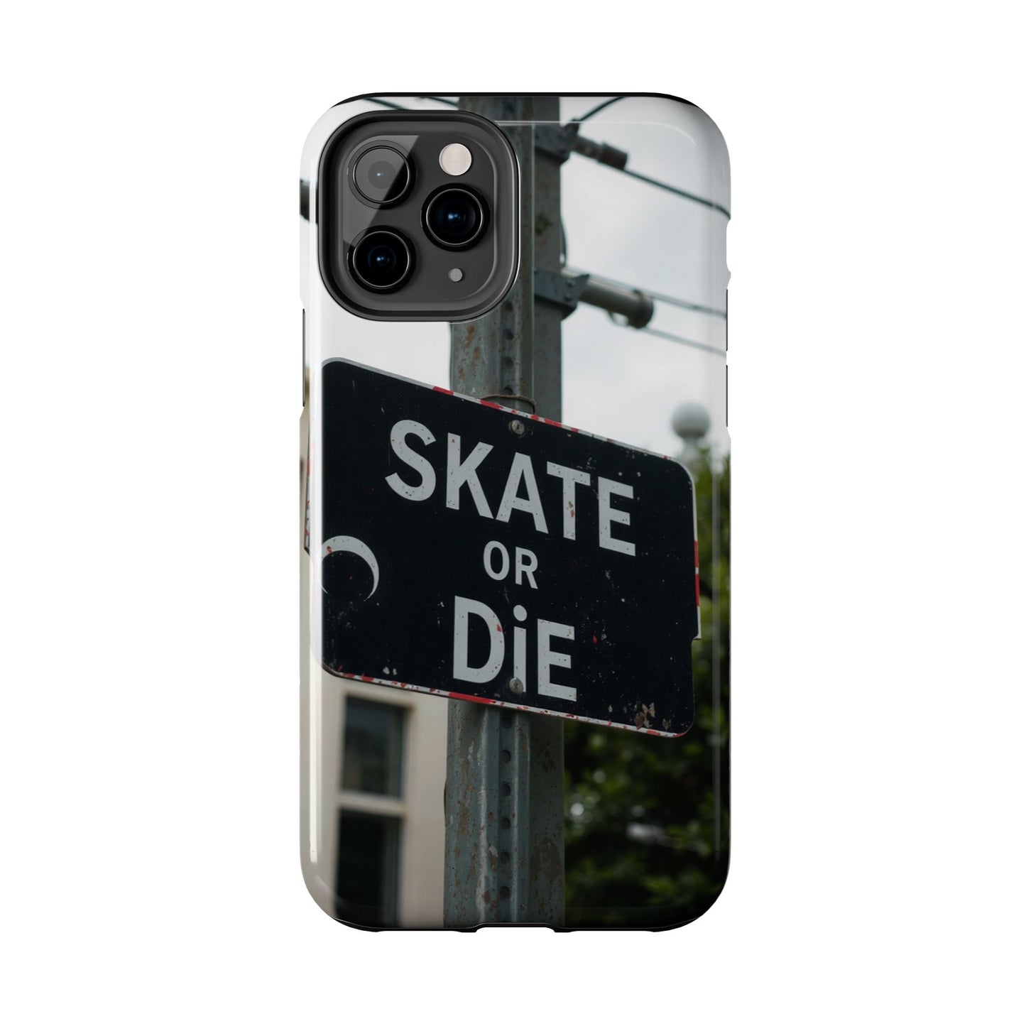 Black Sign Skate or Die Design - Tough Phone Case for iPhone