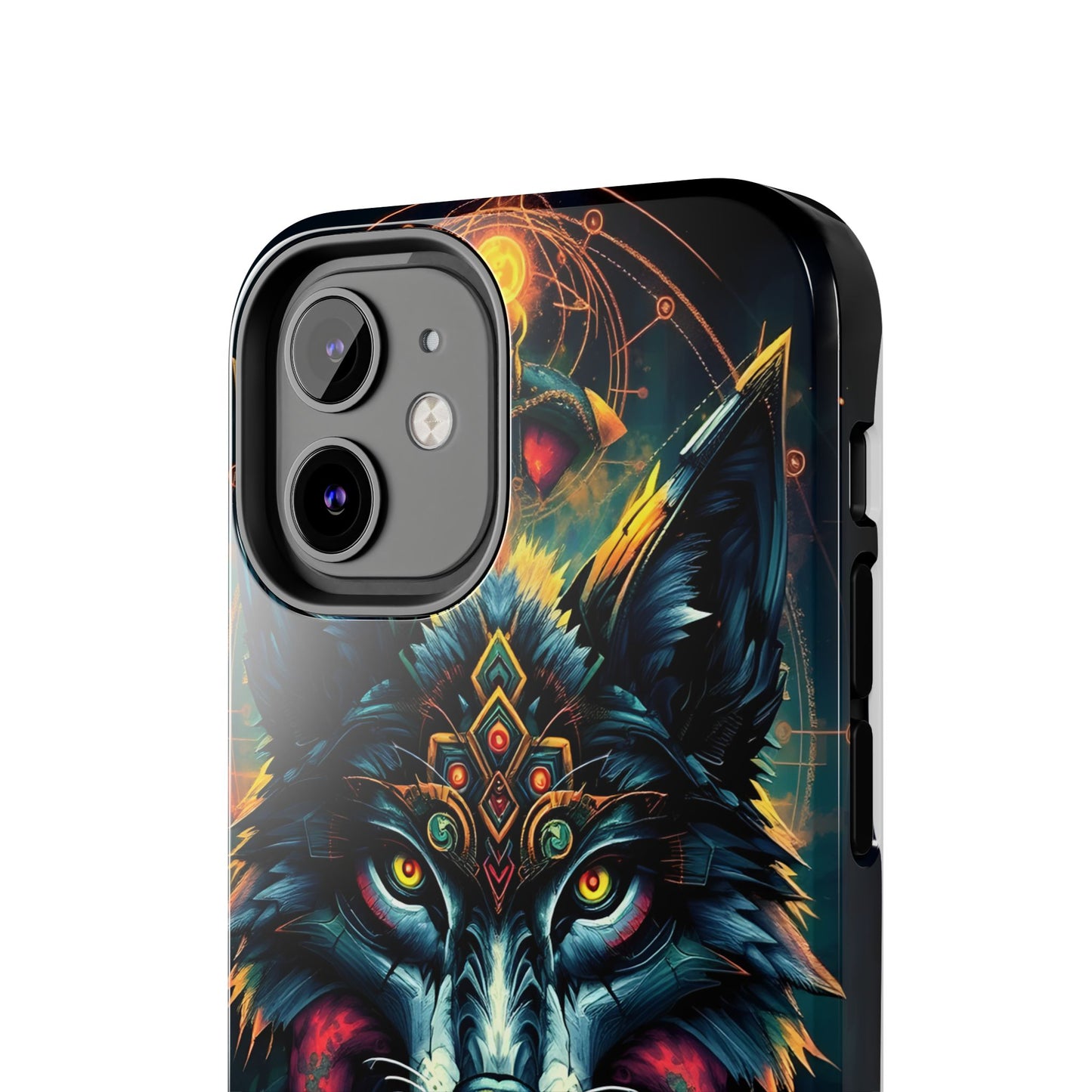 Vibrant Mystical Wolf Art Tough Phone Case - Durable & Unique Design for Animal Lovers - for iPhone