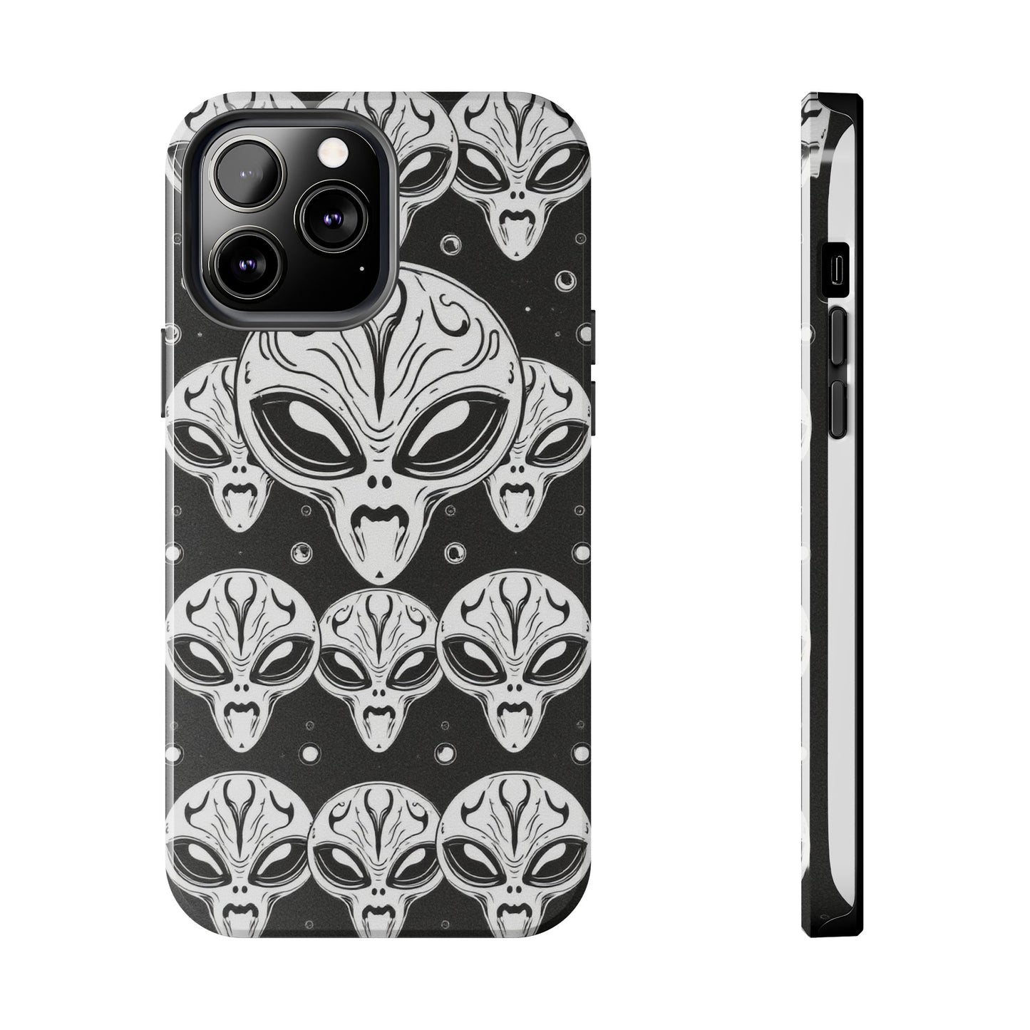 Alien Pattern Tough Phone Case - Durable Protection with Out-of-This-World Design