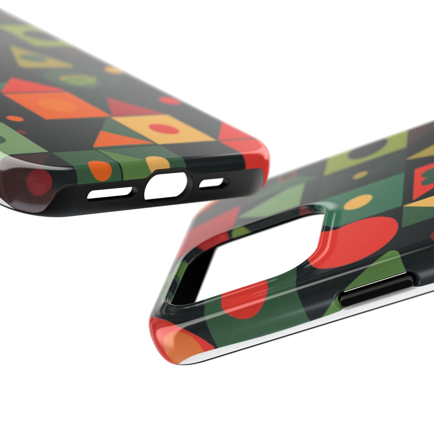 Vibrant Geometric Tough Phone Cases – Stylish Protection for Trendsetters - for iPhone