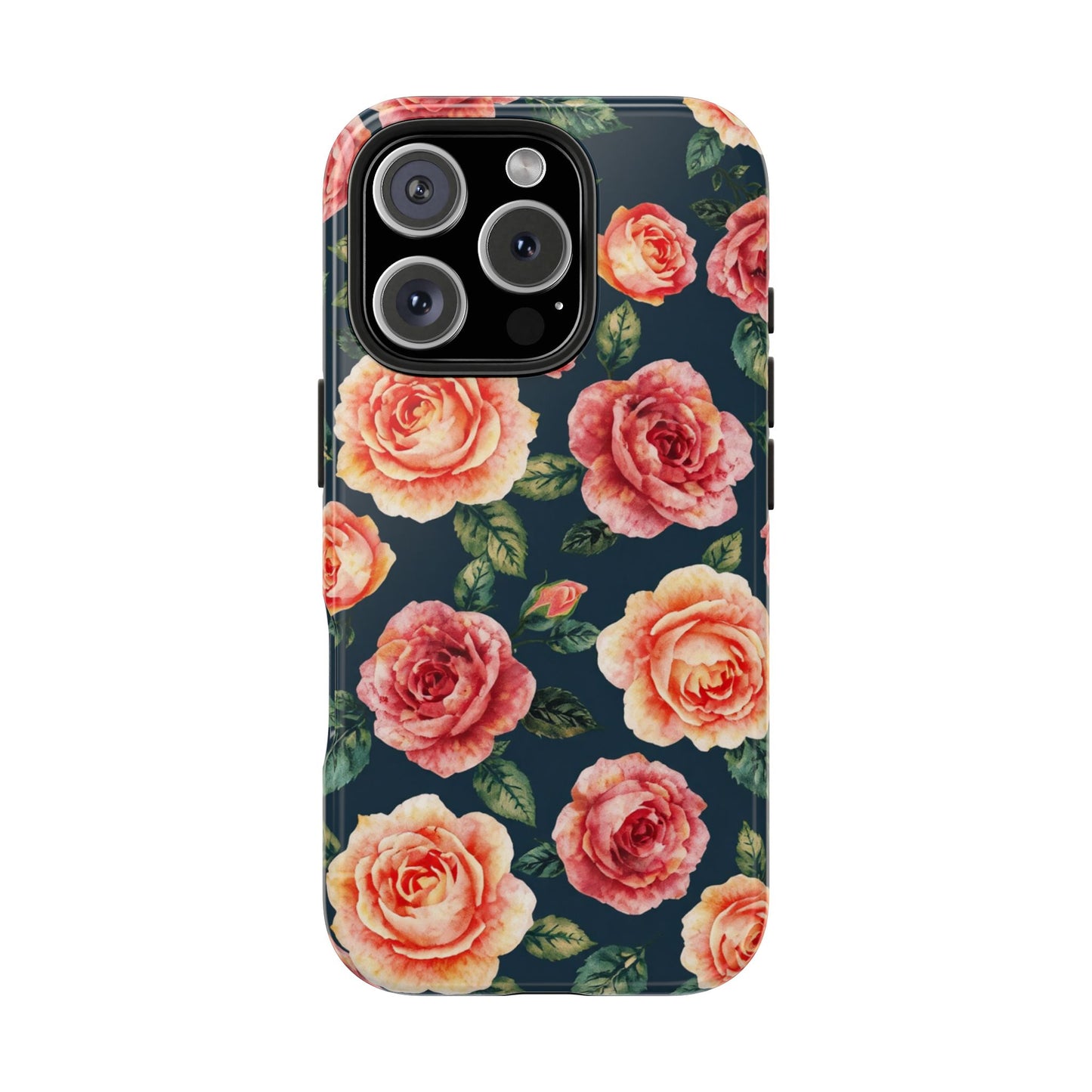 Floral Tough Phone Cases - Durable & Stylish New Age Rose Design - for iPhone