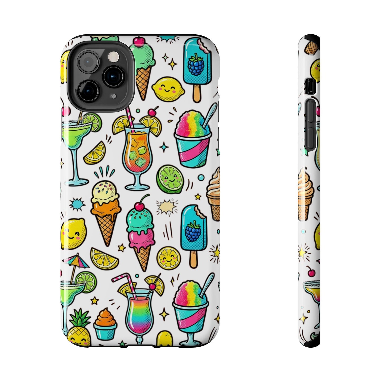Tough Phone Case — Summer Ice Cream & Cocktails Pattern