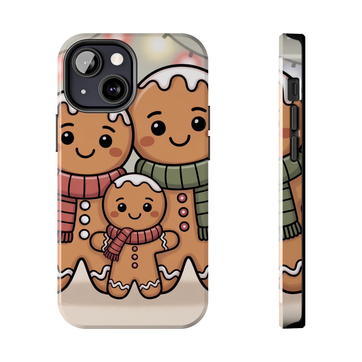 Gingerbread Cartoon Family Tough Phone Case – Festive Holiday Protection