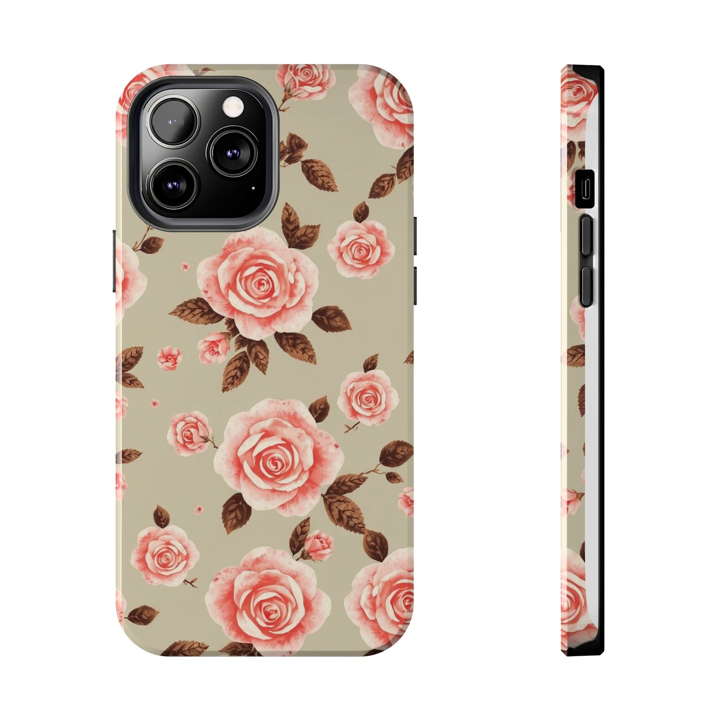Elegant Floral Tough Phone Case for Stylish Protection - for iPhone