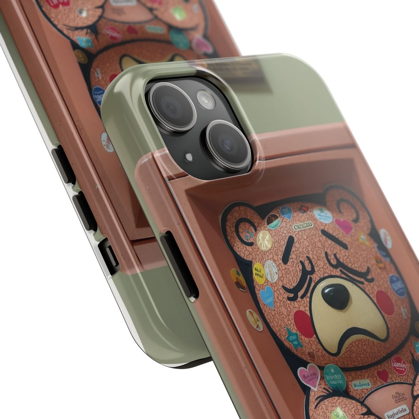 Cute Bear Tough Phone Case - Durable Protection with Fun Design