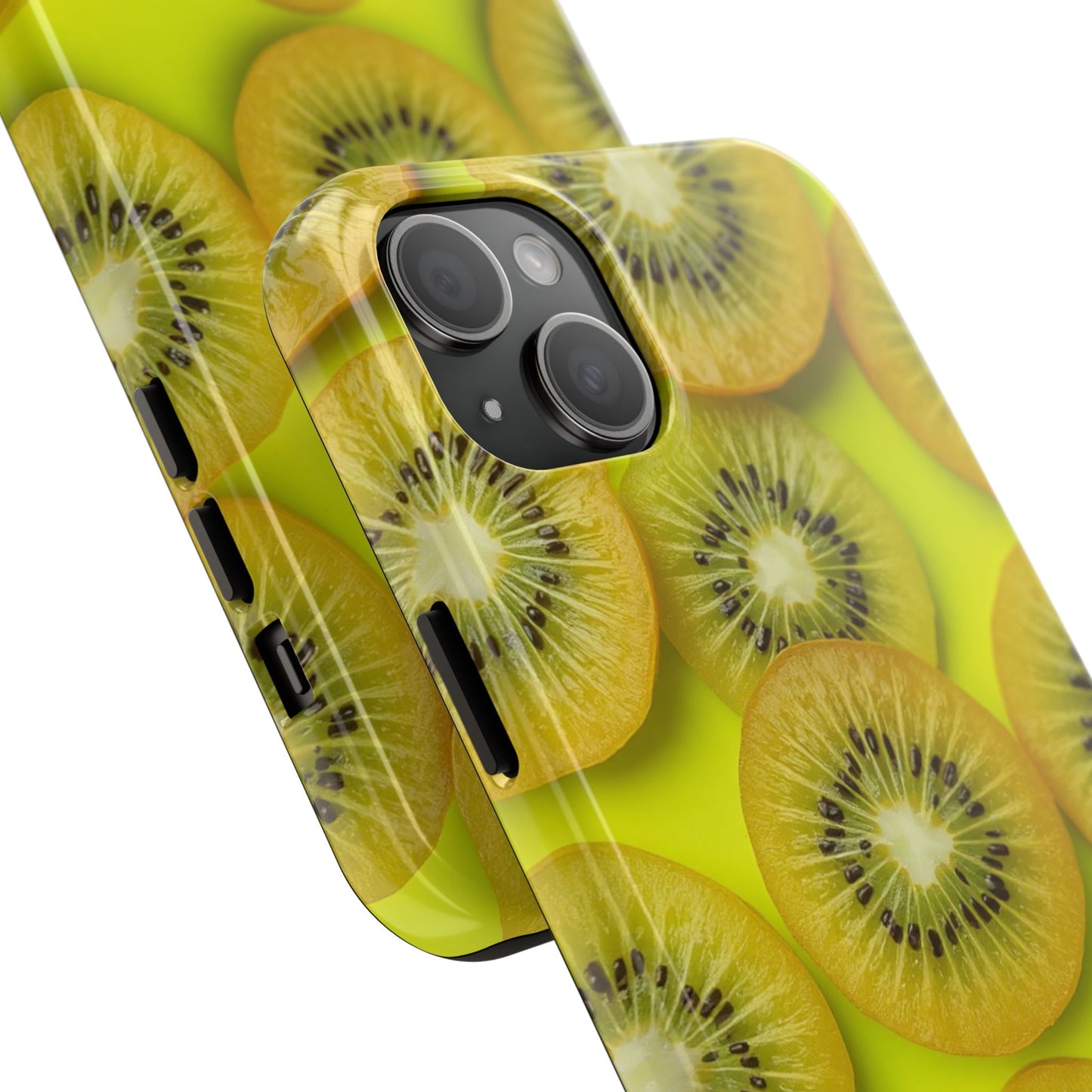 Vibrant Kiwi Tough Phone Case - Bright Yellow Design for Fruit Lovers