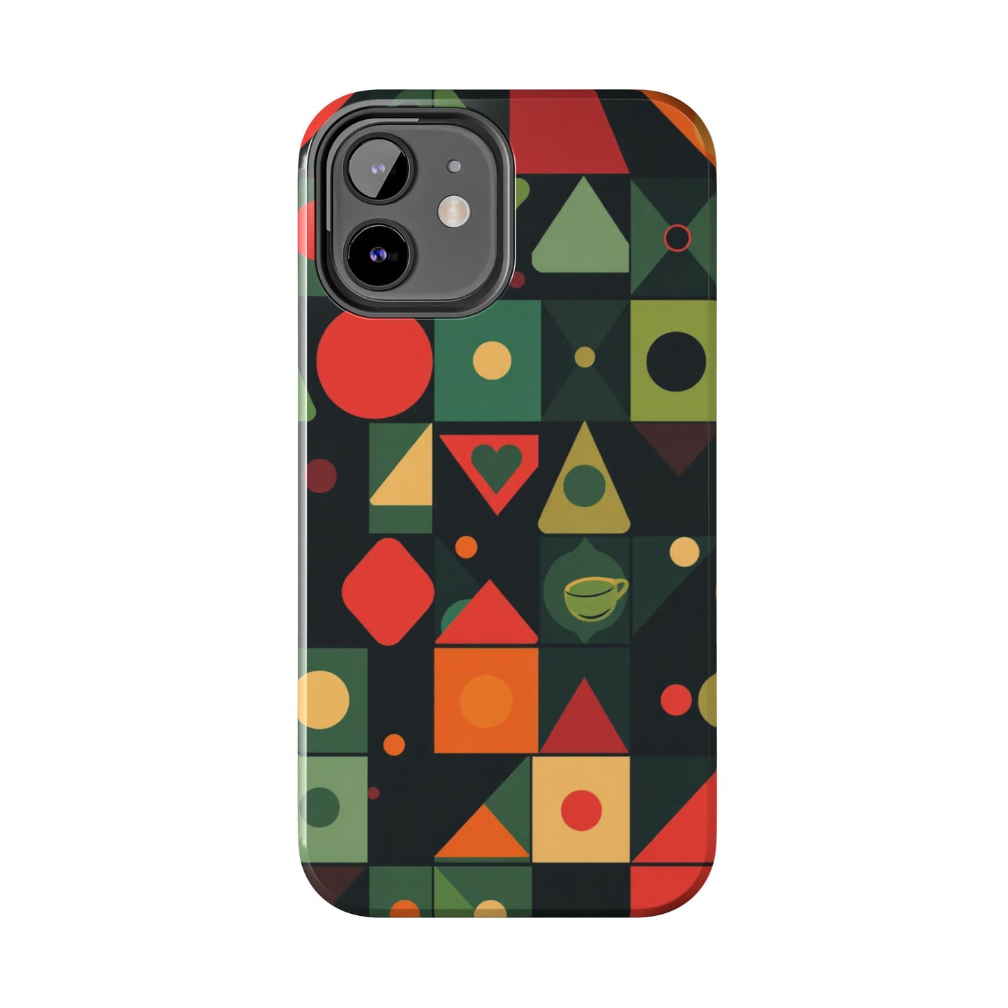 Vibrant Geometric Tough Phone Cases – Stylish Protection for Trendsetters - for iPhone