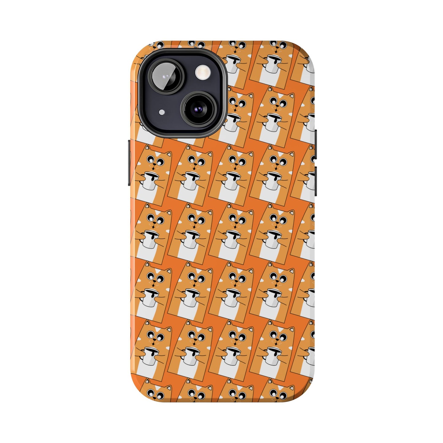 Coffee Cat Tough Phone Case – Durable, Fun, Perfect for Pet Lovers - for iPhone
