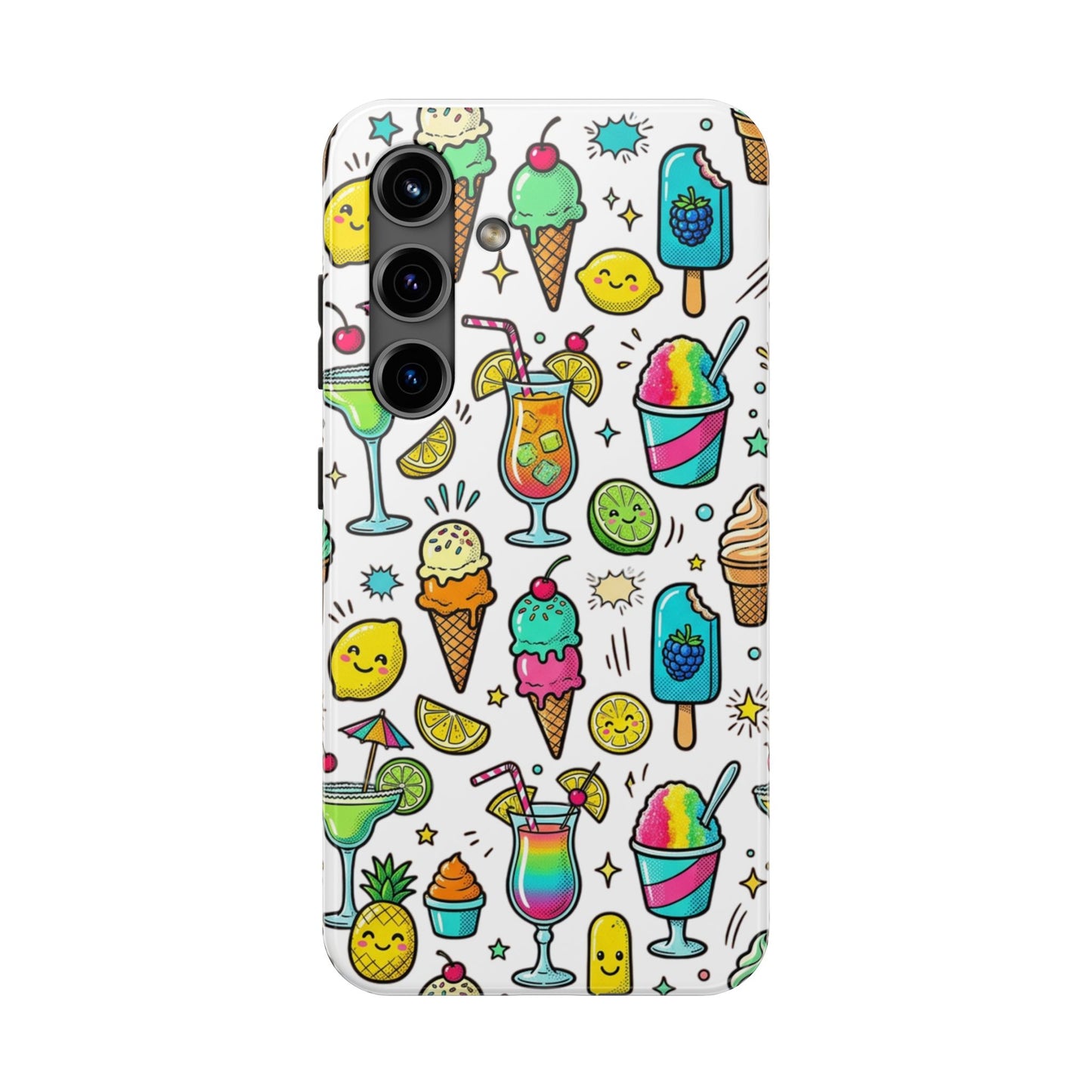 Tough Phone Case — Summer Ice Cream & Cocktails Pattern