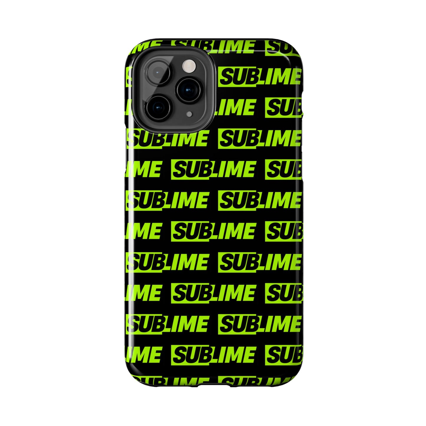 Sublime Text Pattern Tough Phone Case - Vibrant Protective Cover for iPhone