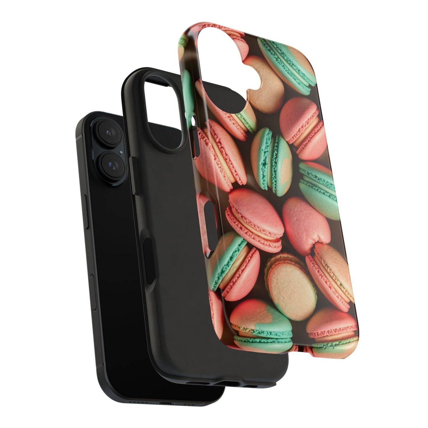 Colorful Tasty Macarons Tough Phone Case - Durable Protection with Sweet Aesthetic - for iPhone