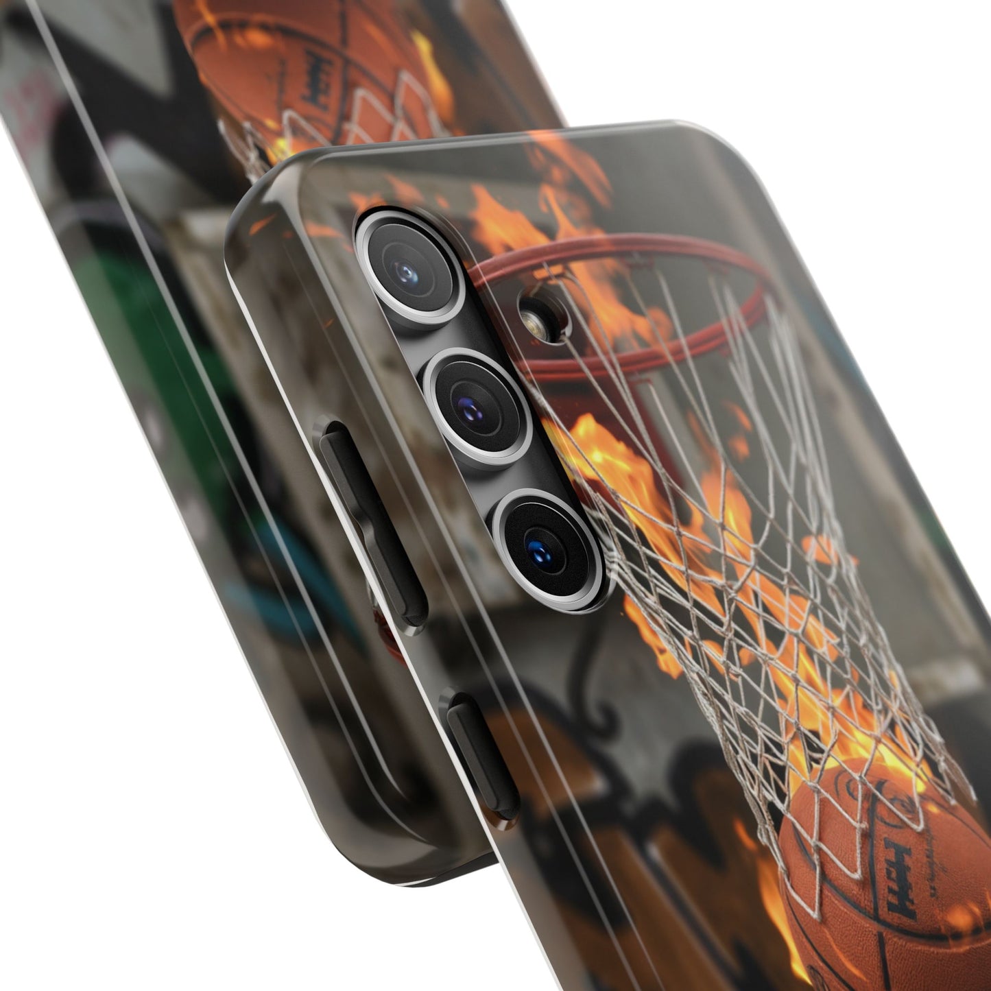 Fire Basketball Tough Phone Case - Durable Sporty Design for Athletes & Fans
