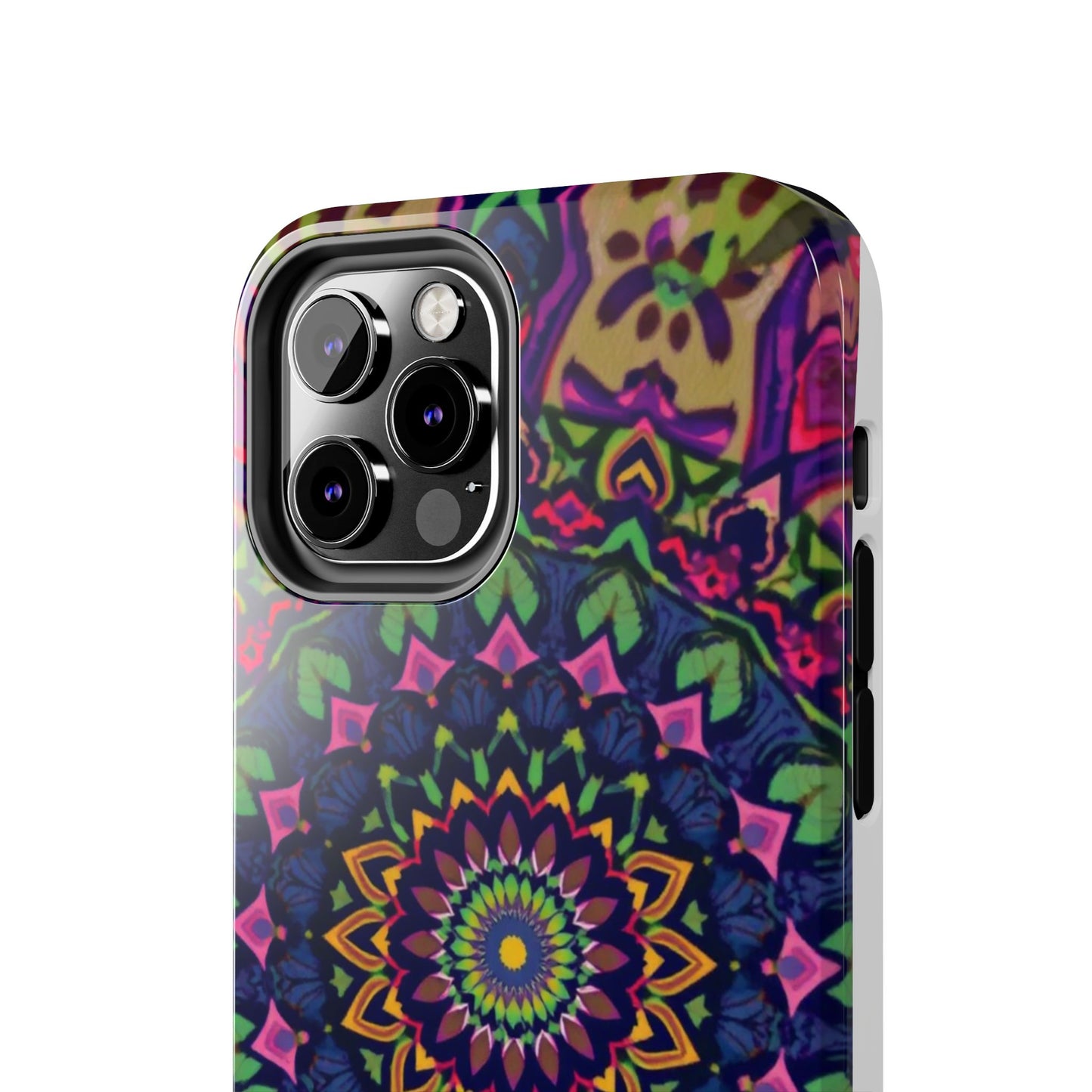 Vibrant Mandala Tough Phone Case - Colorful, Purple Fusion, Durable Protection for Your Device - for iPhone