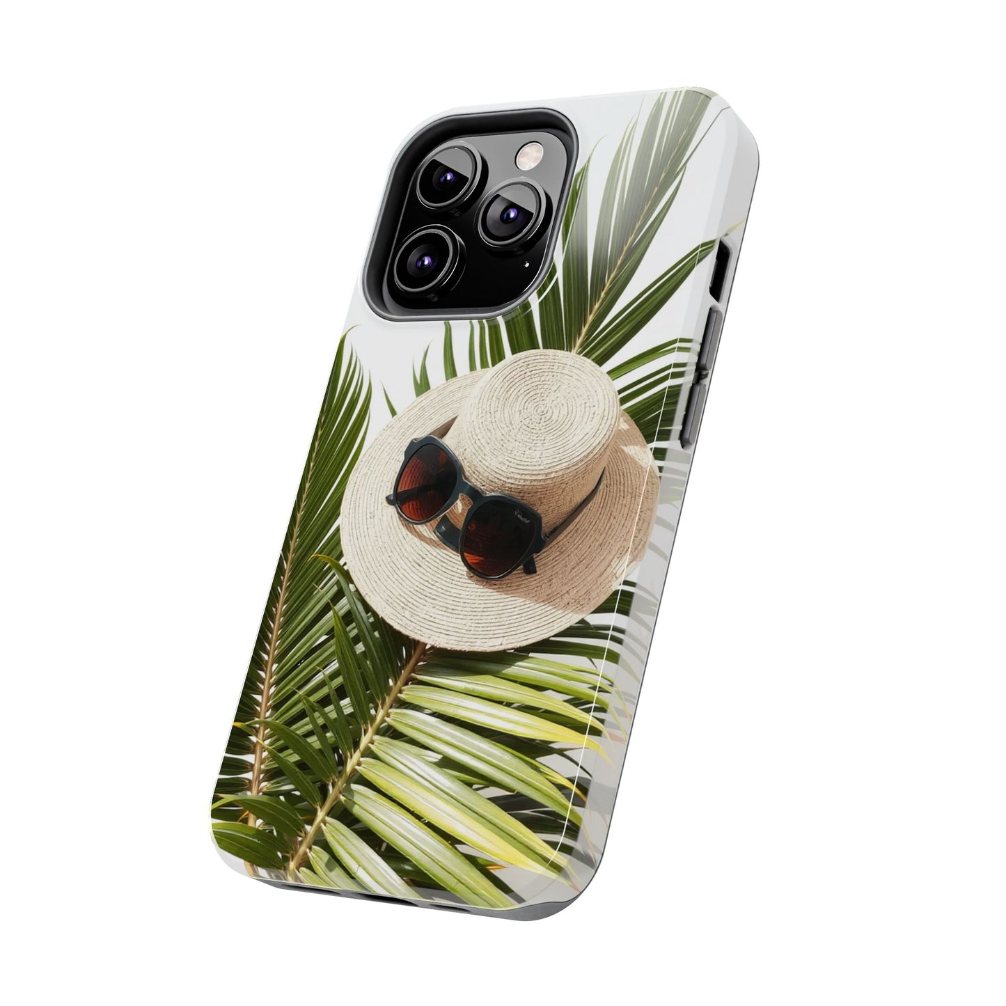 Tropical Phone Case - Summer Vibes with Hat & Sunglasses Design