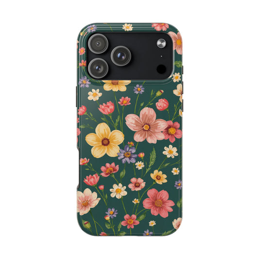 Vintage Spring Flowers Tough Phone Case - Durable Protection for iPhone