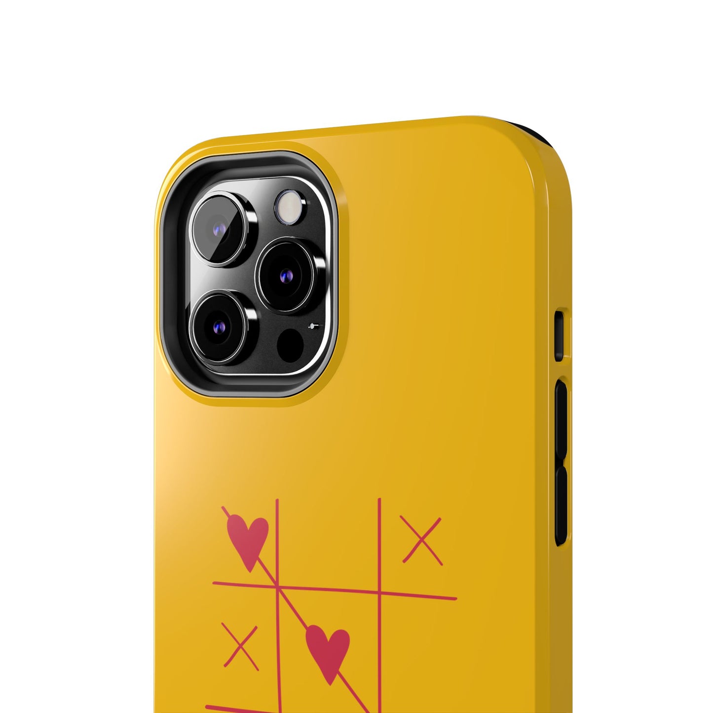 Heart Game Tough Phone Case - Fun Yellow Design for Gamers & Loved Ones - for iPhone