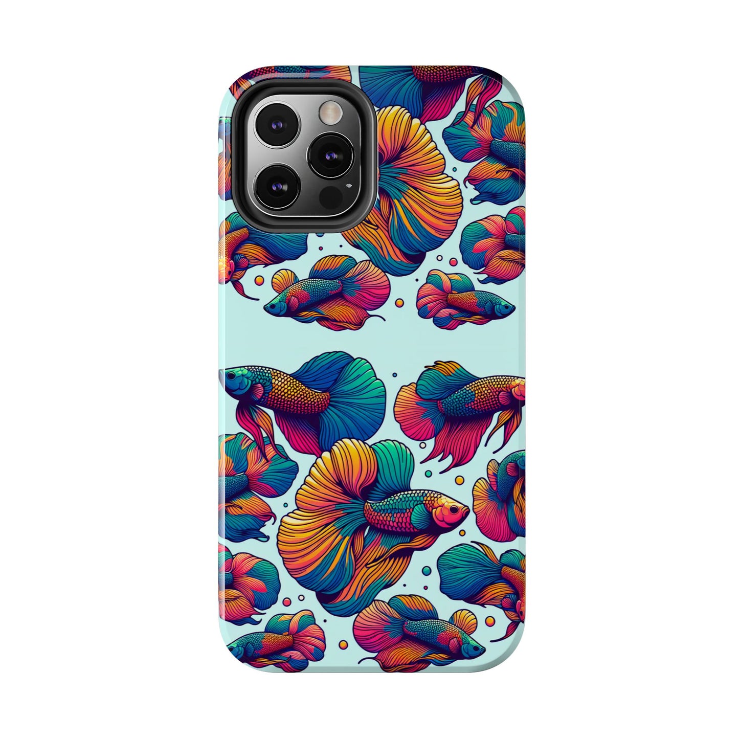 Colorful Fish Pattern Tough Phone Case - Aquatic Lovers - for iPhone