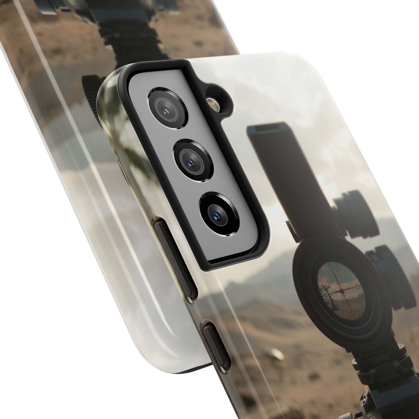 Tough Phone Case with Sniper Scope Design - Durable & Stylish Protection for Outdoors Enthusiasts