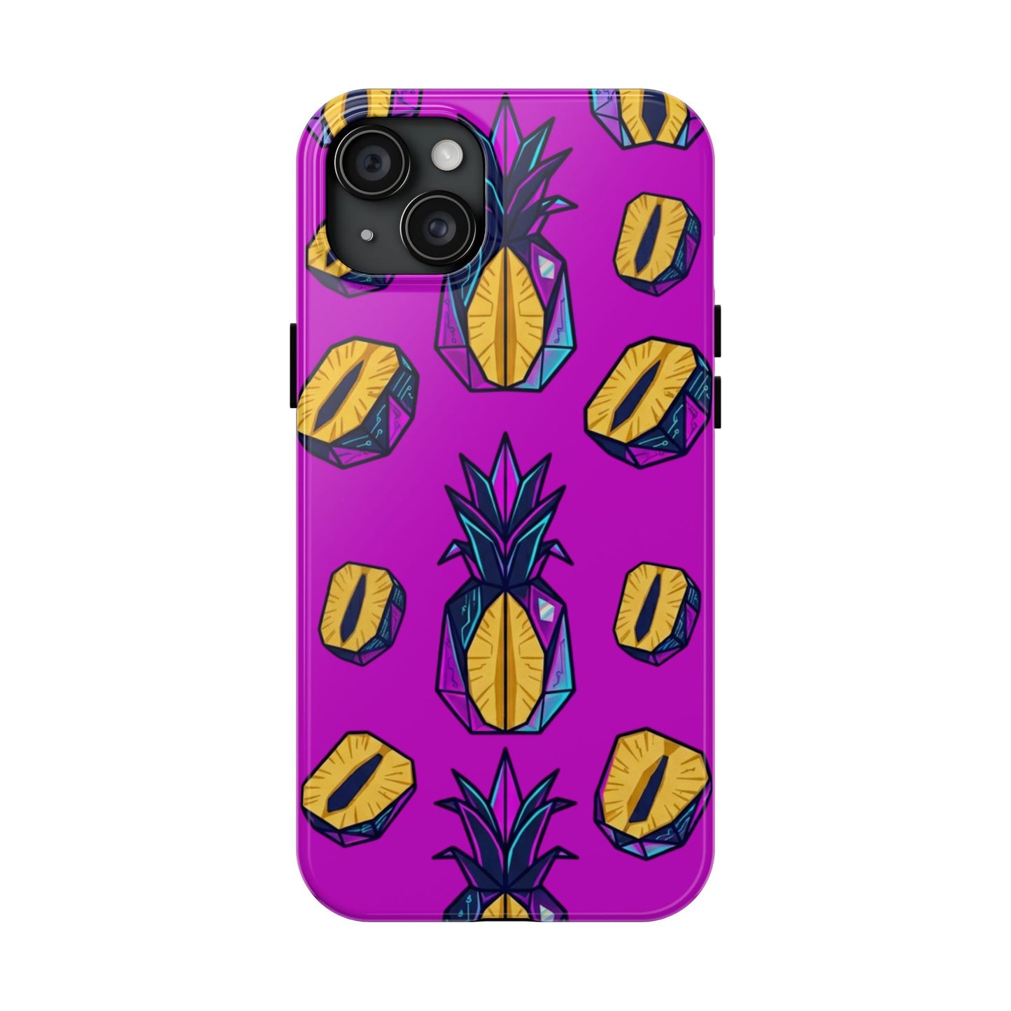 Cyberpunk Origami Pineapple iPhone Case