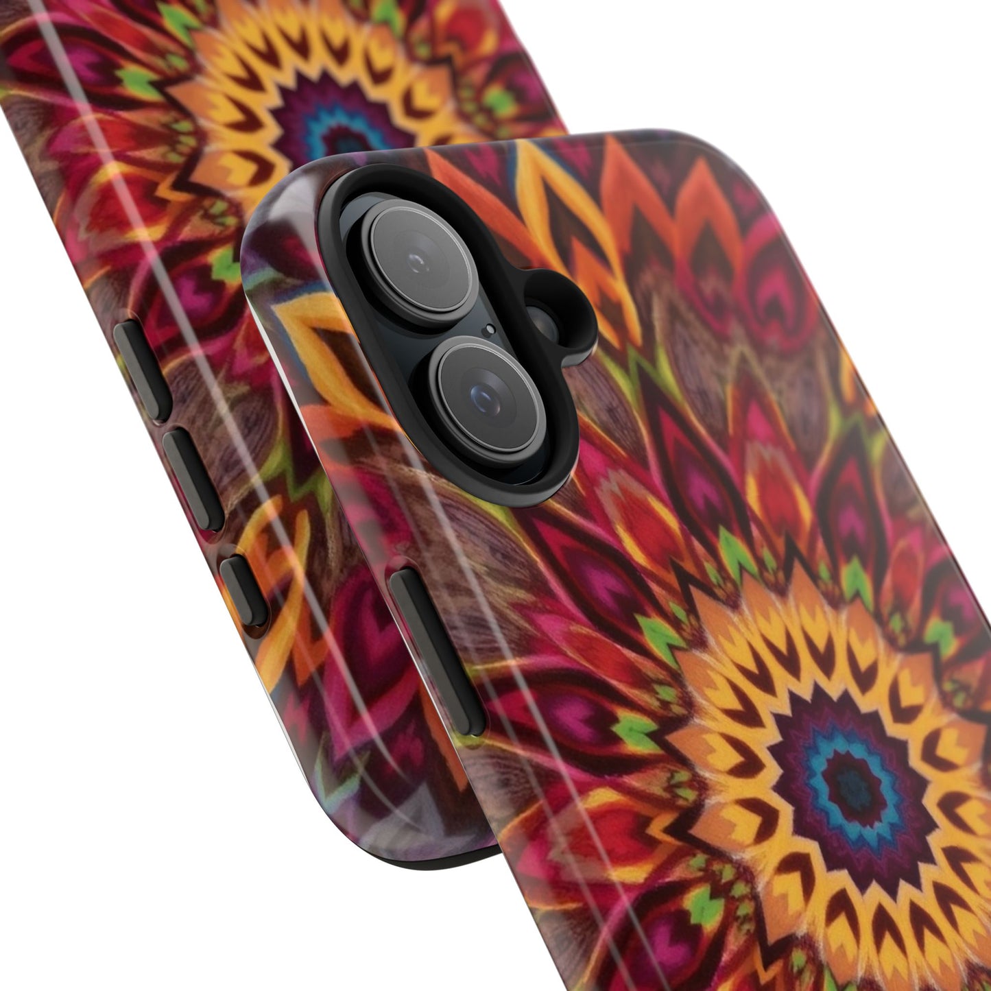 Vibrant Floral Mandala Tough Phone Case | Stylish and Durable Protection - for iPhone