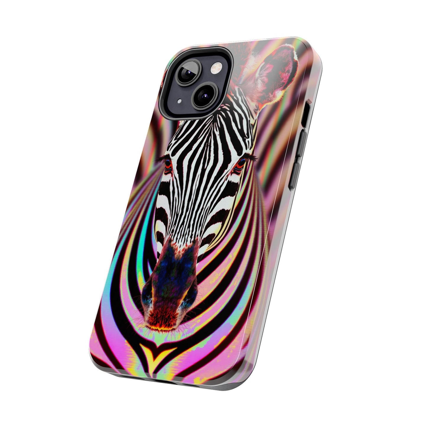 Vibrant Zebra Tough Phone Case - Unique Animal Design for Wild Spirit