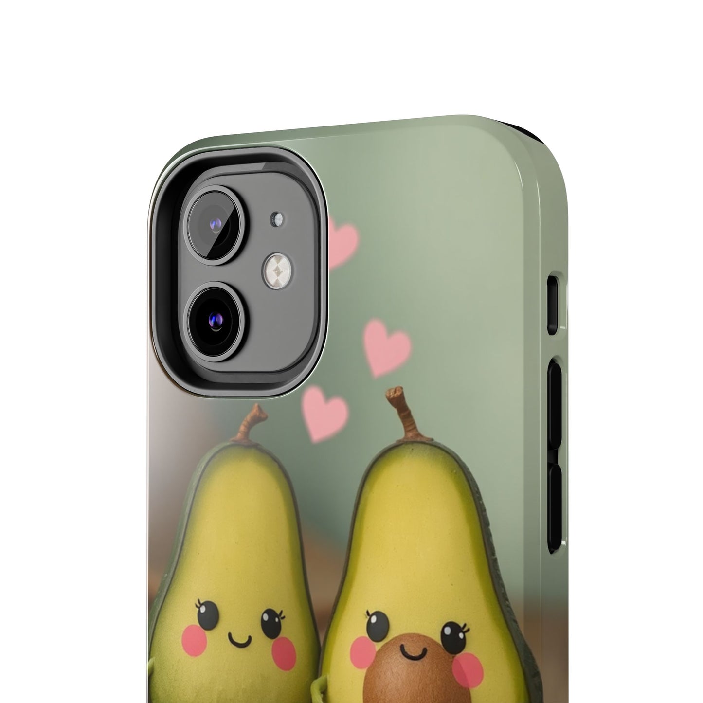 Cute Avocado Phone Case, Funny Tough Case, Quirky Phone Accessory, Gifts for Foodies, Valentine's Day Present