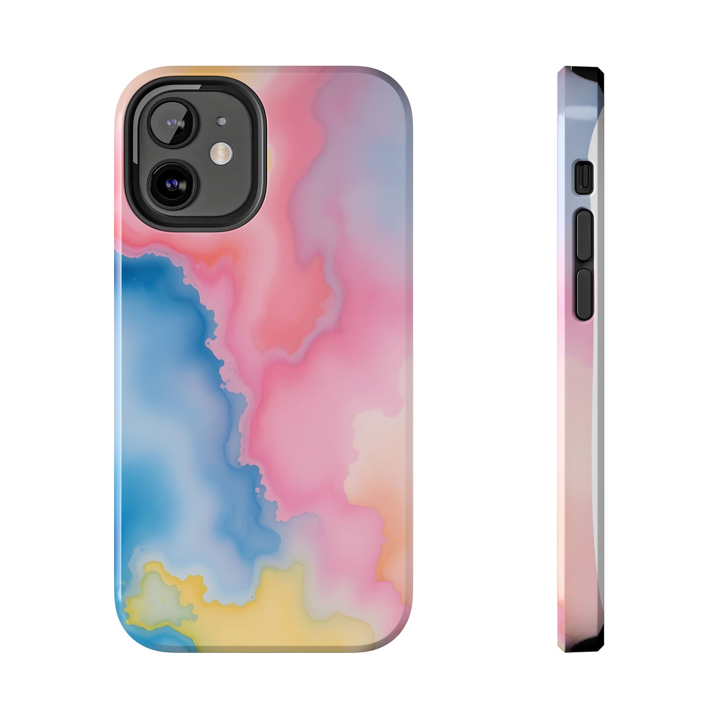 Painted Watercolor Tough Phone Case - Durable Protection with Artistic Vibes - for iPhone