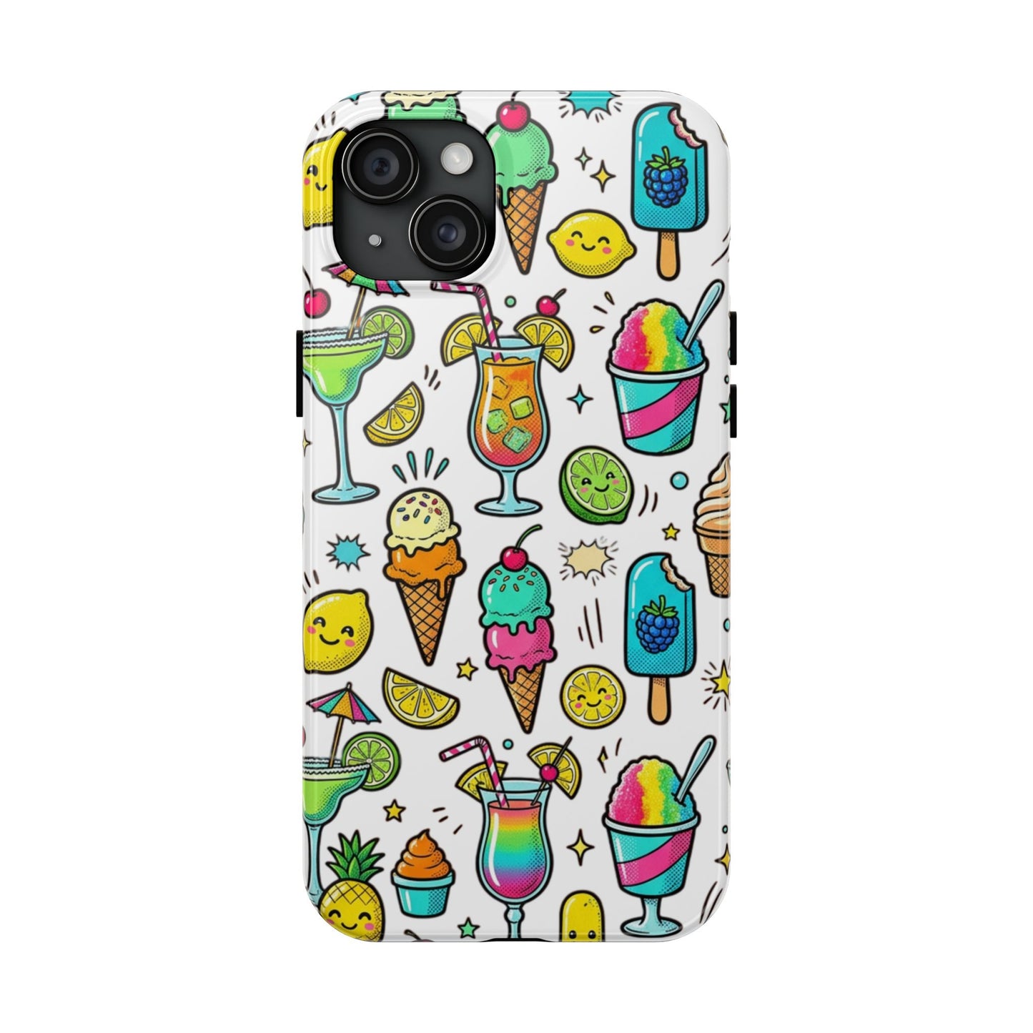 Tough Phone Case — Summer Ice Cream & Cocktails Pattern