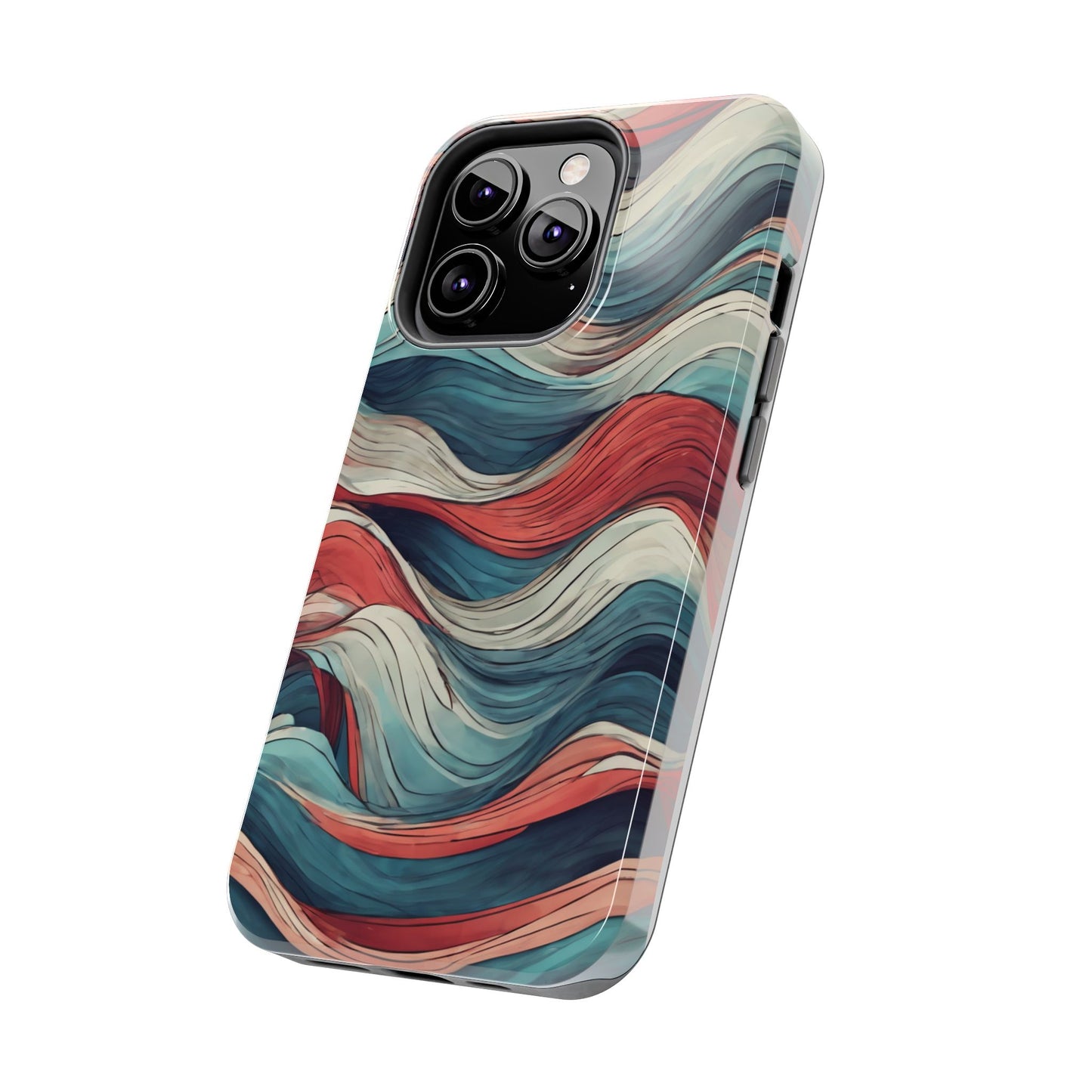 Abstract Waves Tough Phone Case - Stylish & Durable Phone Protection - for iPhone