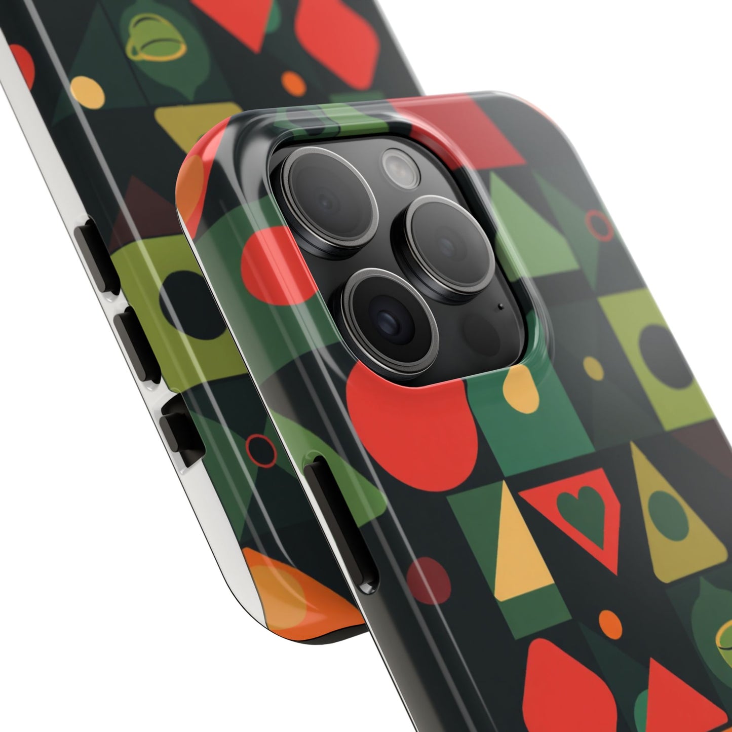 Vibrant Geometric Tough Phone Cases – Stylish Protection for Trendsetters - for iPhone