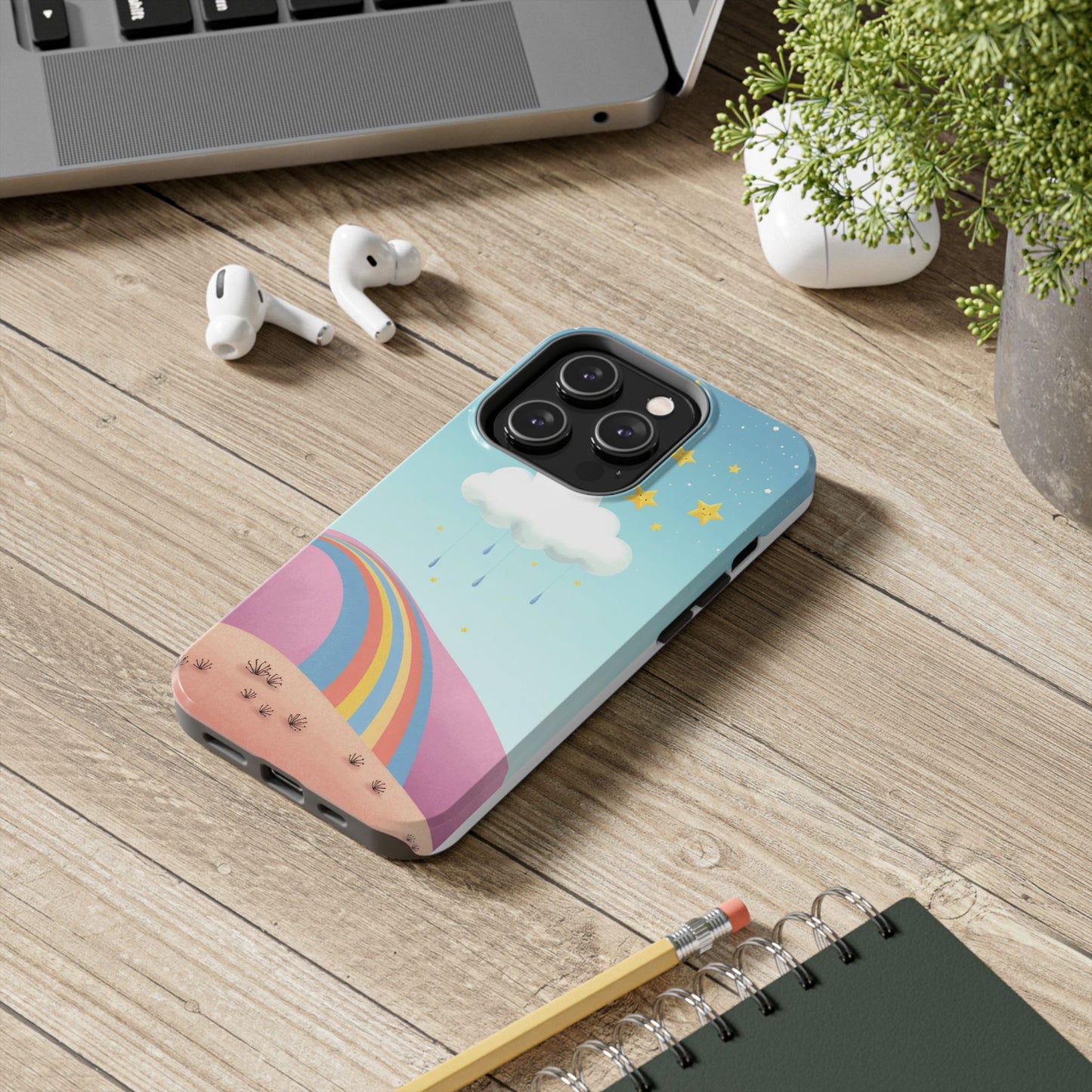 Colorful Rainbow Phone Case - Durable Tough Design for Adventurers