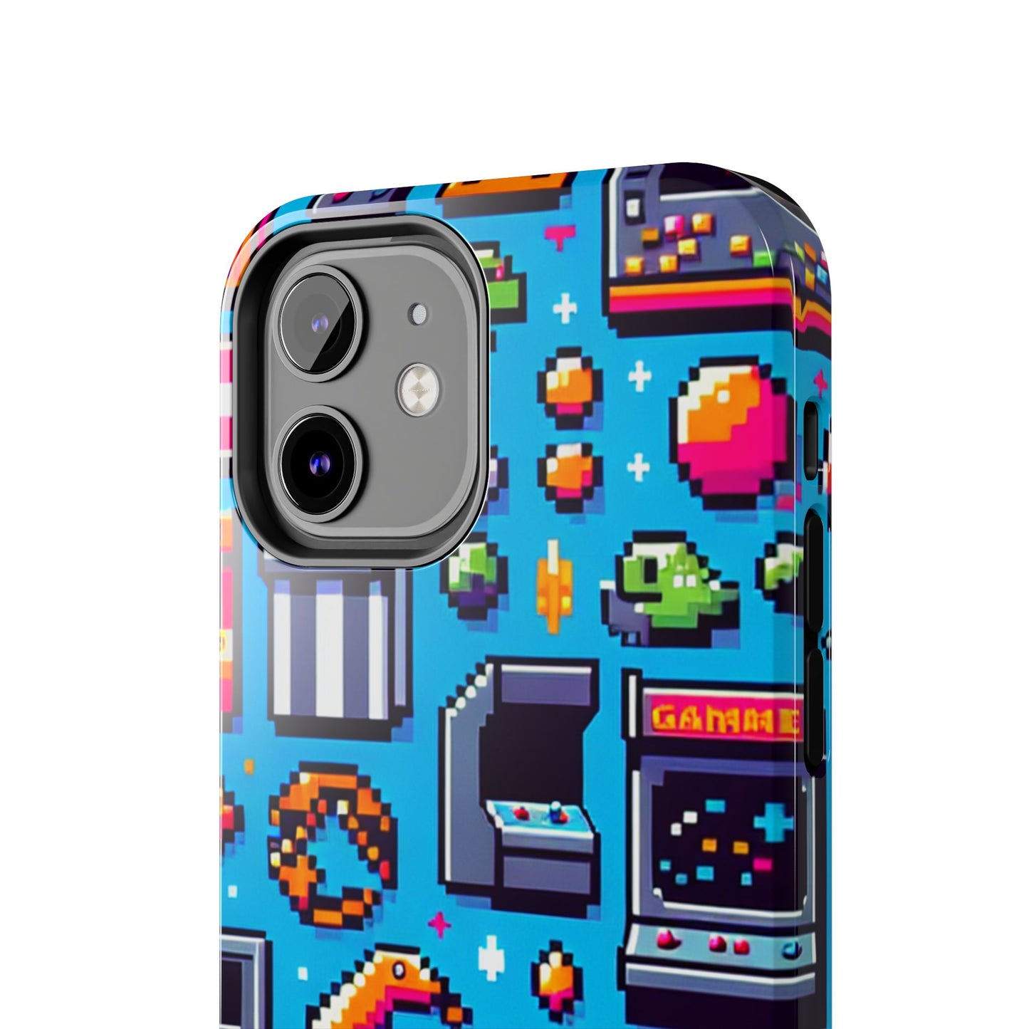 Retro Gaming Tough Phone Case - Pixel Art Design for Gamers - for iPhone