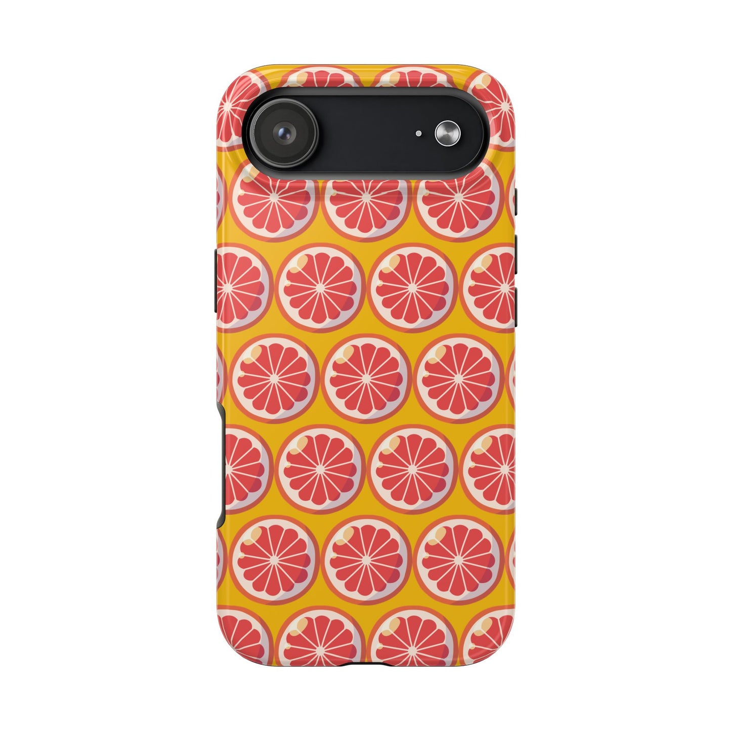 Citrus Pattern Tough Phone Case - Bright Grapefruit Design - for iPhone