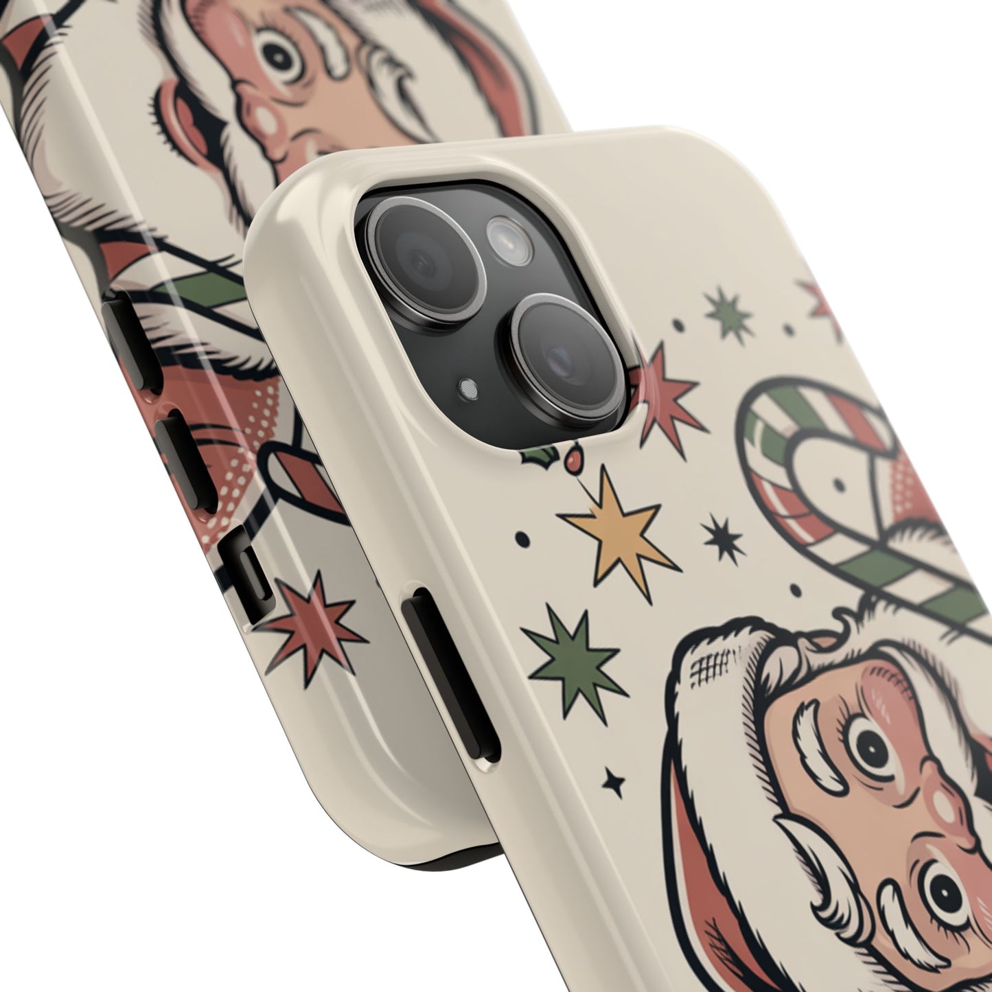 Retro Santa Tough Phone Case - Festive Holiday Design