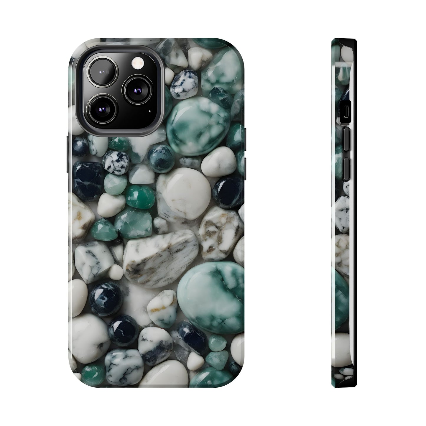 Small Rocks Pattern Tough Phone Case - Stylish & Durable Protection - for iPhone